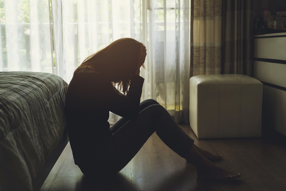 depressed woman struggling with addiction- riverside therapy for substance abuse